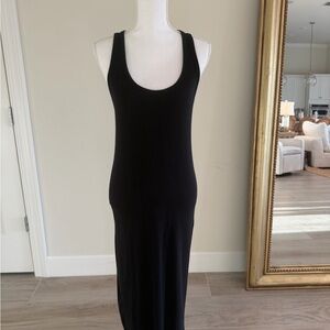 Zara Black Sleeveless Ribbed Tank Dress